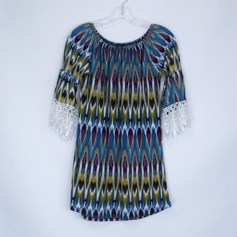 Win Win Half Sleeve Lace Tunic S-M